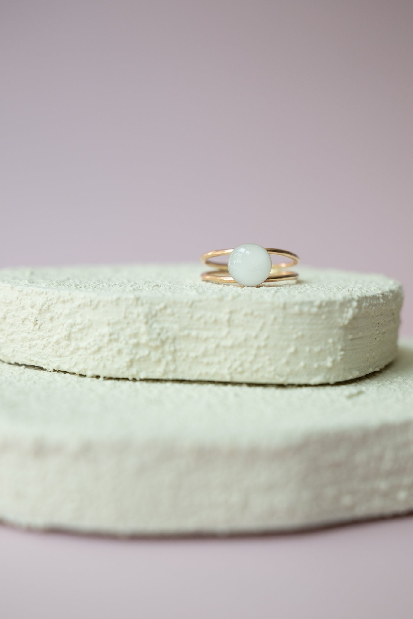 Gold filled double band round ring