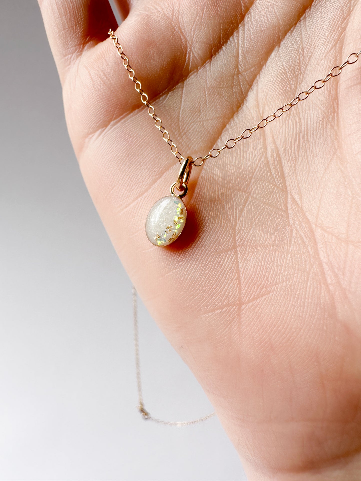 Gold filled Oval necklace