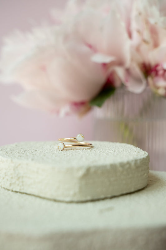 Adjustable double gold fill ring