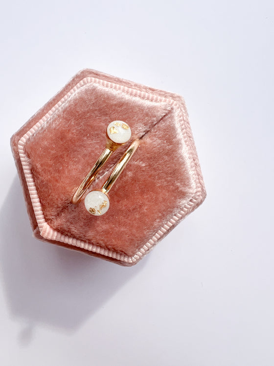 Adjustable double gold fill ring