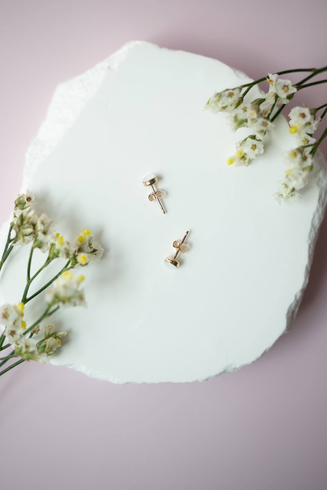 Gold filled round earrings