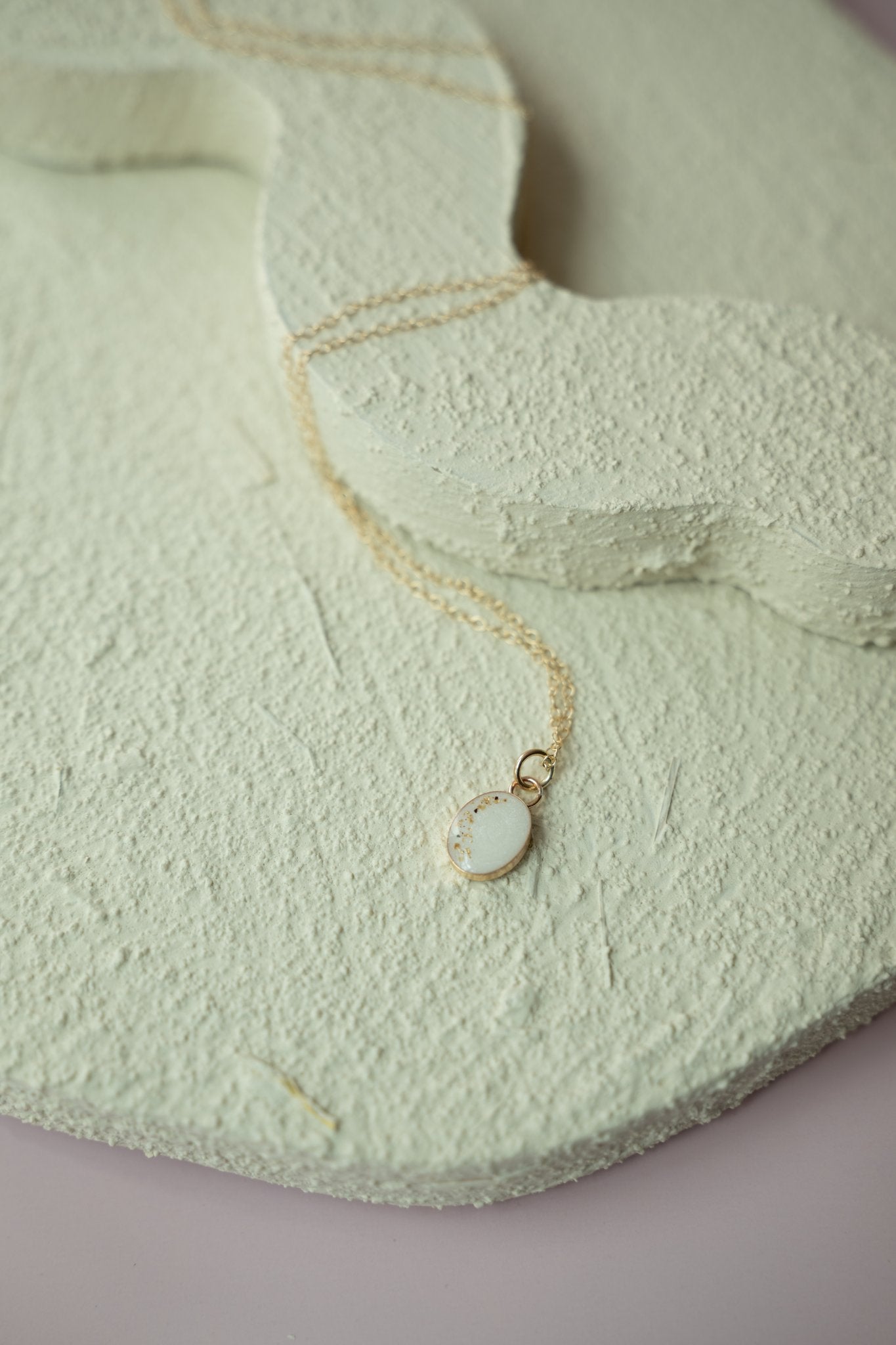 Gold filled Oval necklace